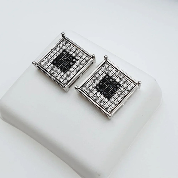 925 Sterling Silver Plated CZ Earrings, EVBRS678 - Picture 7 of 10